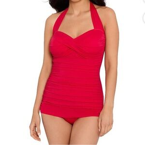 Simply slim brand new red bathing suit